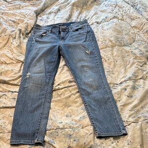 Judy Blue Distressed Ankle Jeans in Blue